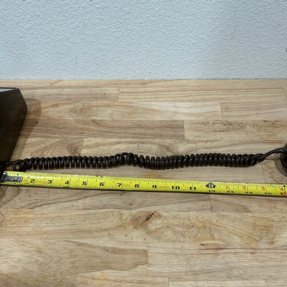 Vintage GTE Automatic Electric Push-Button Desk Telephone Phone w/ Handset Brown - Picture 12 of 13